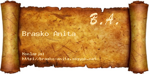 Brasko Anita névjegykártya